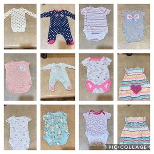 Over 80+ baby girl newborn-3 months clothing bundl